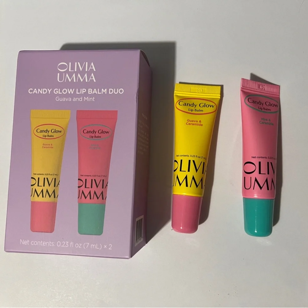 Olivia Umma Candy Glow Lip Balm Duo - Guava and Mint